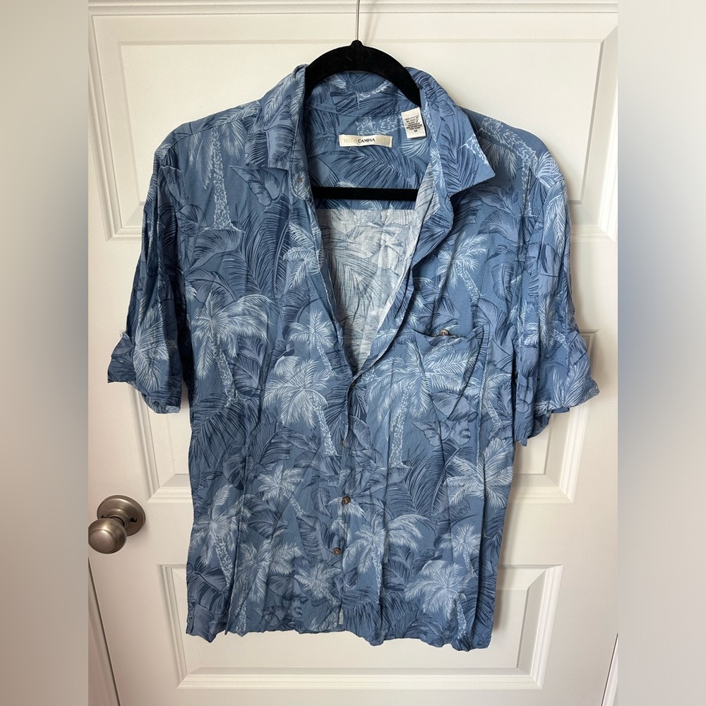 Moda Campia Blue Casual Button Down Shirt